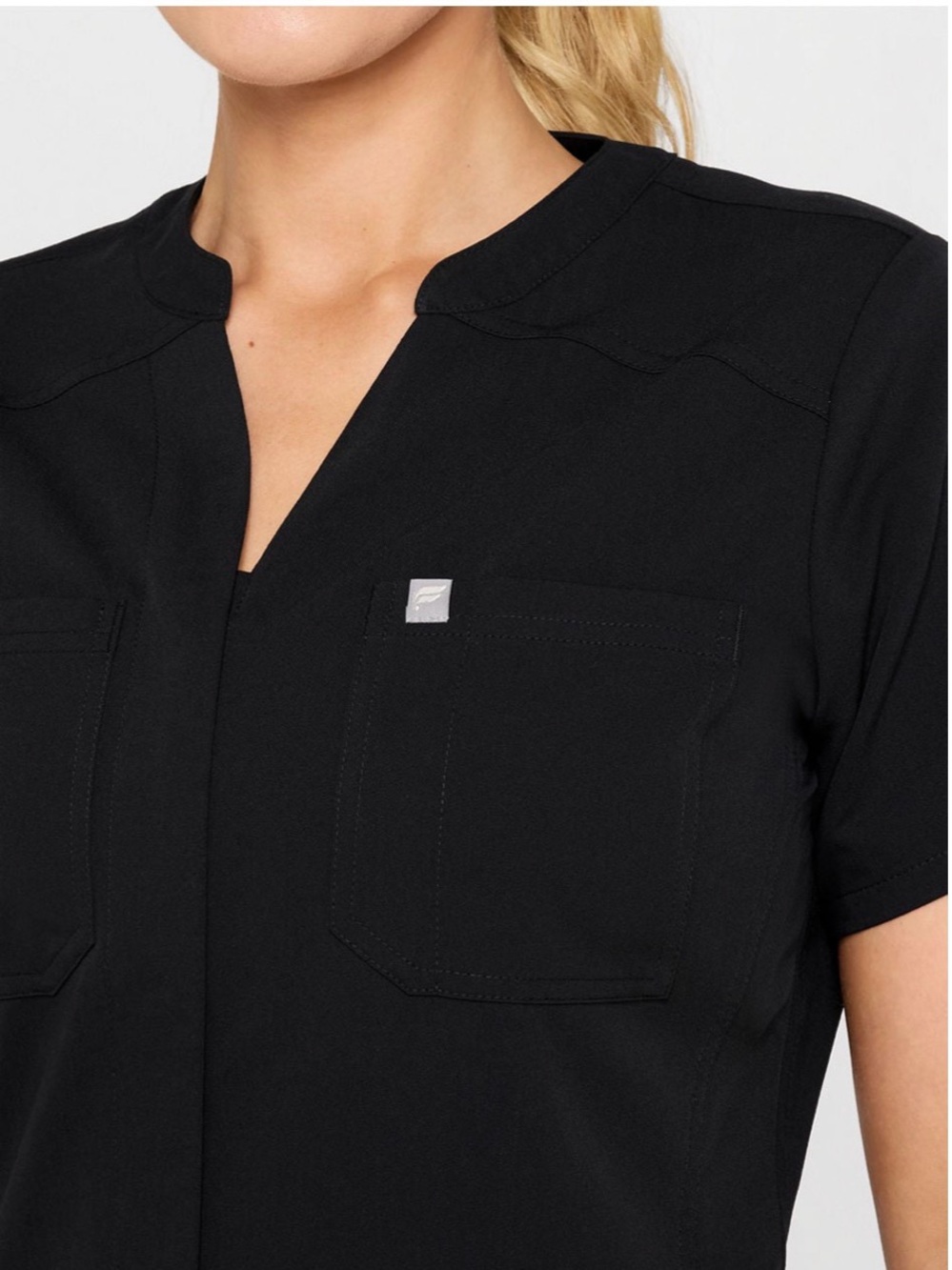 Fabletics Black Utility Scrub Jumpsuit with Gray Drawstring - Picture 7 of 11